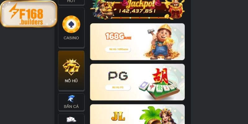 Nổ hũ F168 nổi tiếng với sảnh PP cùng nhiều lựa chọn quay thưởng hot